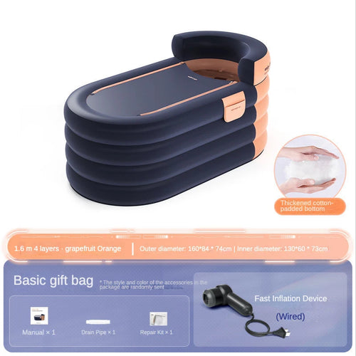 Portable Adult Folding Bathtub Bucket Large Capacity Foldable