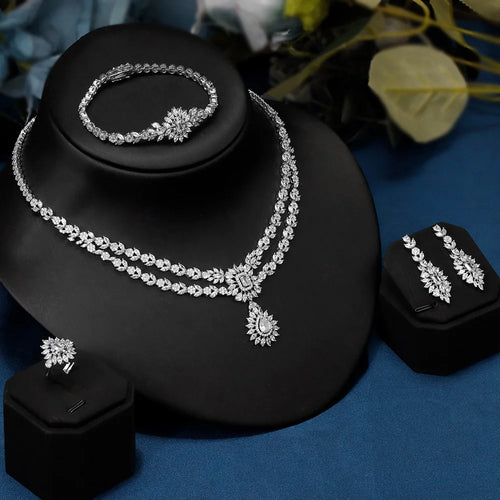 Bride Talk High Quality Jewelry Set 4 PCS Cubic Zirconia  Saudi Arabia