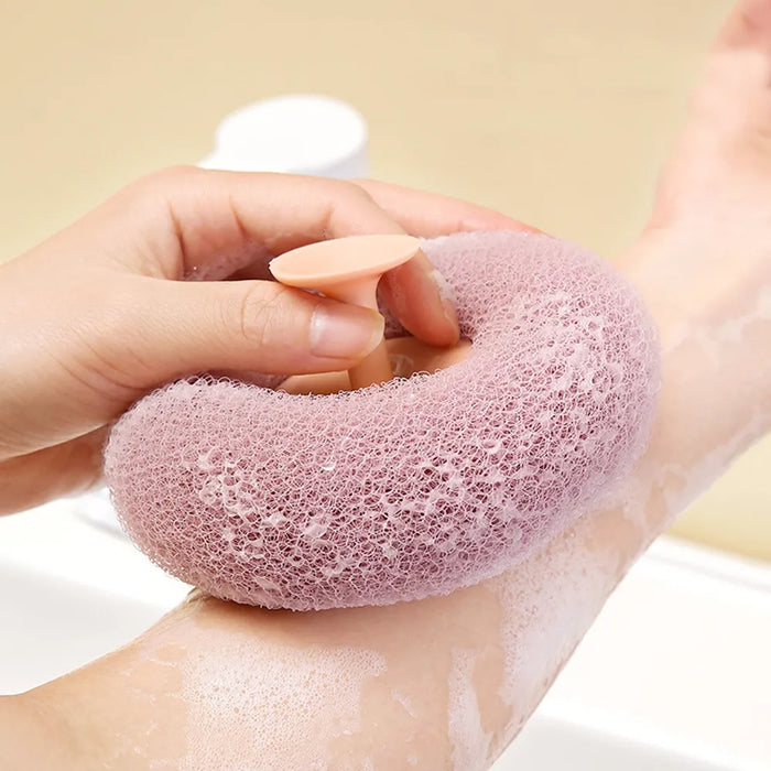 Round Soft Mesh Handheld Bath Sponge Balls Cleaning Brush Shower Body